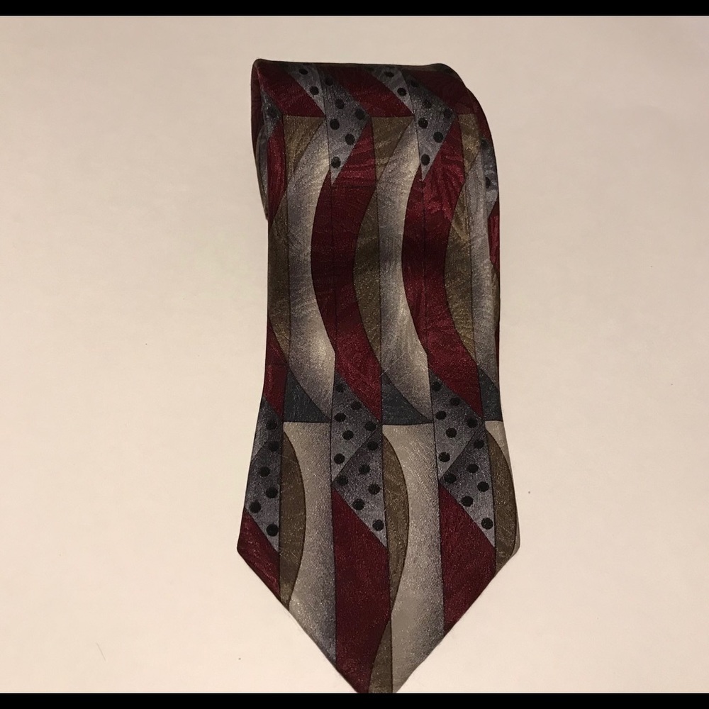 TownCraft Maroon,gold,creme Men’s Tie